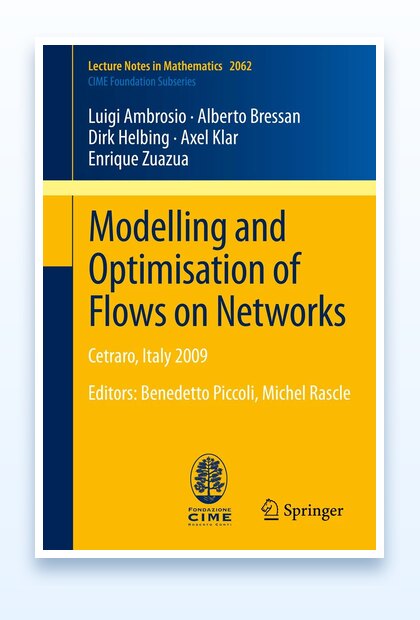 Book cover preview for Modelling and Optimisation of Flows on Networks