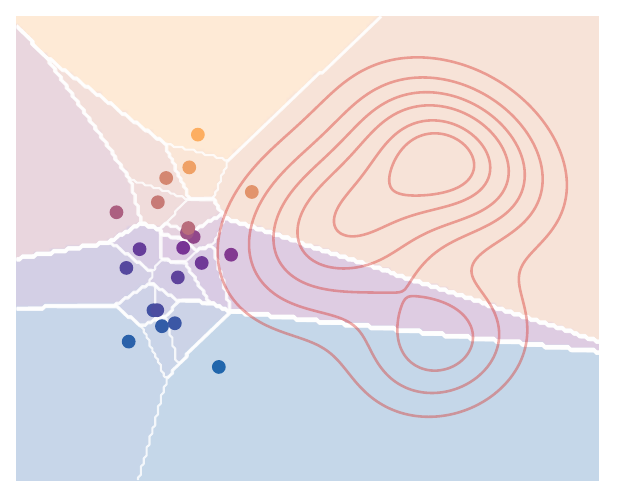 Laguerre voronoi figure